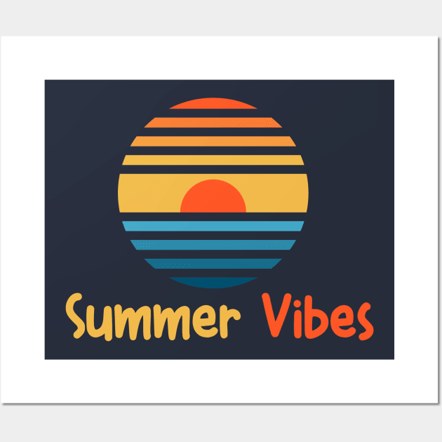 Summer vibes design Wall Art by Hoperative